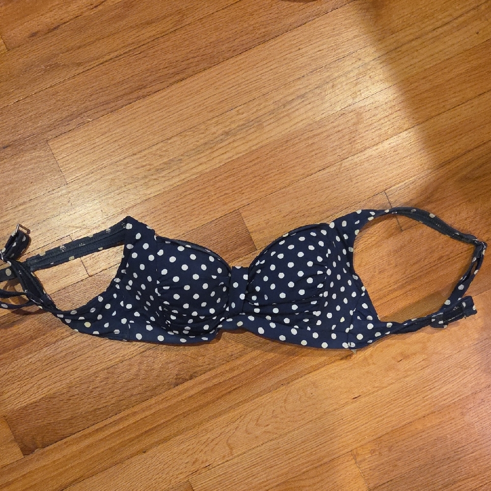Land's End Polka Dot Push-Up Bikini Top